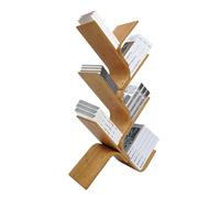 Literature Organizer 6-Tier Floor Bamboo Tree Bookshelf Modern Standing Book Tree Bookcase Standing Corner Bookshelf for Home Living Room Corner Bedroom