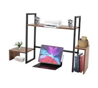 Literature Organizer Computer Desktop Bookshelf 2-Tier Countertop Hutch Display Shelf Desk Storage Organizer Multipurpose for Home Dorm