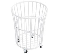 Literature Organizer Rolling Laundry Basket Cart Metal Laundry Hamper Storage Organizer Hamper for Living Room Bathroom Closet (Gold Rectangular)