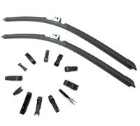 LiteSync AFM24-17 Pair Refresh Aero-D Flat Front Windscreen Wiper Blades Set 24" 600mm 17" 430mm Multi Fit Aerodynamically Efficient