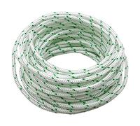 LiteTour Lawn Mower Pull Cord, 3.0mm x 10m Recoil Starter Rope,Green Tracer | 10m replacement lawn mower pull Cord, recoil starter cord; cut to length for mower, chainsaw and strimmer recoil repairs.