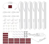 Litever Under Cabinet LED Lighting Kit, Super Bright, 6 PCS 12” Slim Light Bars, 31W 2000 Lumen, Dimmable, Plug or Wired Power Adapter, for Kitchen Cabinets Counter Shelf Workbench (Warm White 3000K)