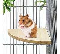 Litewoo Bird Parrot Corner Perch Flat Platform Stand, Easy to Install, Safe and Stable, Smooth Polishing Without Hurting Feet, Solid Hardwood Bird Cage Perches（S）