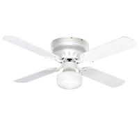 Litex CC42WW4 °C Celeste Collection 42 Inch Ceiling Fan with Four Reversible White/Whitewash Blades and Single Light Kit with White Opal Glass by Ellington