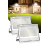 Litglobe LED Floodlight Outdoor 150W 2 Pack,15000LM Super Bright Flood Lights,3000K Warm White LED Security Lights,IP66 Waterproof Work Light,Wall Light for Garden, Yard, Garage, Streets