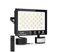 Litglobe Security Lights Outdoor Motion Sensor,100W 10000LM PIR Security Light with Remote Control,6500K Cool White Motion Sensor Lights Outdoor,IP66 Waterproof LED Floodlight for Garden Yard Garage