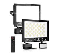 Litglobe Security Lights Outdoor Motion Sensor,100W 10000LM PIR Security Light with Remote Control,6500K Cool White Motion Sensor Lights Outdoor,IP66 Waterproof LED Floodlight for Garden Yard Garage