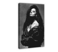 LITGY American Singers Diana Ross Poster Canvas Posters Frame-style 16x24inch(40x60cm)