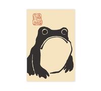 LITGY Matsumoto Hoji Grumpy Frog poster Vintage Art Canvas Posters Unframe-style 12x18inch(30x45cm)