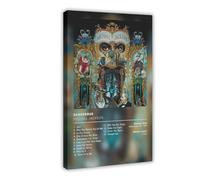 LITGY Michael Jackson Dangerous Album Poster Cover Canvas Posters Frame-style 12x18inch(30x45cm)
