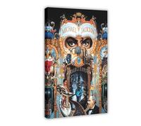 LITGY Michael Jackson Dangerous Album Poster Cover Canvas Posters Frame-style 12x18inch(30x45cm)