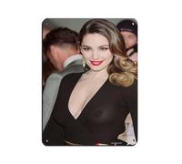 LITGY Model Kelly Brook Poster Tin Sign Vintage Metal Pub Club Cafe Bar Home Wall Art Decoration Posters Retro 12x16inch(30x40cm)