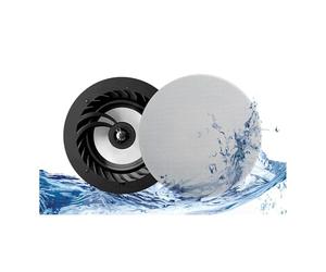 Lithe Audio IP44 All-in-One Bluetooth Ceiling Speakers (Master & Passive - 03211), 50W RMS Class D Amplifier Built-In, Voice Control, Single Room Solution Perfect for Bathrooms, Bedrooms & Kitchens