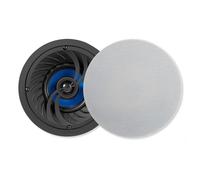 Lithe Audio All-In-One 4” Compact Bluetooth Speaker Pair (Active & Passive - 03260), 25W RMS Class D Amplifier Built-In, IP44 Rated, Voice Control, Perfect for Small Bathrooms, Bedrooms, Hotel Rooms