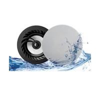 LITHEAUDIO IP44 All-in-One Bluetooth Ceiling Speakers (Master & Passive - 03211), 50W RMS Class D Amplifier Built-In, Voice Control, Single Room Solution Perfect for Bathrooms, Bedrooms & Kitchens