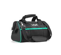 Litheli 16-inch Close Top Wide Mouth Storage Tool Bag with Adjustable Shoulder Strap, Black