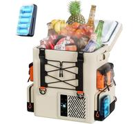 LiTHELi 20V Battery Refrigerator Compressor Fridge 20L, 12/24V Backpack Fridge for Camping, Travel, Motorhome, Battery Refrigerator, Fast Cooling in 15 Minutes