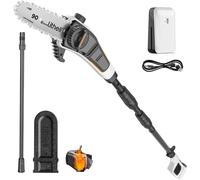 Litheli 20V Cordless Pole Saw, 8m/s 20cm Electric Pole Chainsaw with 10000mAh Battery for Tree Trimming, Branch Cutting, Limb Pruning and Garden Maintenance