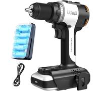 Litheli 20V MAX Cordless Drill Driver, 60 N.m Power, 2.0Ah Li-ion Battery, 13mm Keyless Chuck, 2 Variable Speed, 18+1 Torque Setting, Upgraded for DIY & Home Improvement