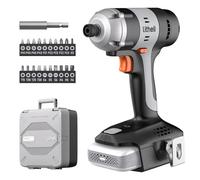 Litheli Impact Driver, 1/4" Hex Electric Screwdriver, with 20V 10000mAh Battery, 180Nm, 3000IPM, Including LED, Belt Hook, and 21 Accessories