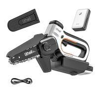 Litheli Mini Chainsaw Cordless 6 Inch, Brushless Electric Battery Powered Chainsaw with 10000mAh Battery, Auto Oiler, Safety Lock, Handheld Chainsaw for Wood Cutting, Tree Trimming, Gift for Men Dad