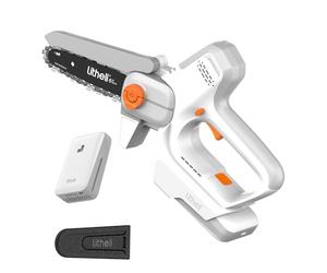 Litheli Mini Chainsaw Cordless 6 Inch, Electric Power Chain Saw with 10000mAh Battery, Adjustable Chain Tension, Safety Lock, Small Chainsaw for Wood Cutting, Tree Trimming, Gift for Men Dad Husband