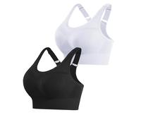 Litherday Women's Sports Bra Max Control Solid High Impact Wirefree Sports Bras for Women Removable Padding Yoga Gym Running Crop Top