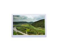 Lithium Battery 15 inch 10 inch 13 inch high-Definition Electronic Photo Album LED Screen Music Photo Frame Movie Video Player Home Swing Table Supermarket Advertising (White 13 inches)