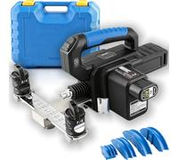 Lithium Battery Bender, for 1/4" to 7/8" Pipes,Copper Pipe Bender,Air Conditioning Pipe Bending Machine, Battery-Operated One w/Dies and Portable Toolbox for HVAC/Heating Repair(Single Battery)