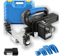 Lithium Battery Bender, for 1/4" to 7/8" Pipes,Copper Pipe Bender,Air Conditioning Pipe Bending Machine, Battery-Operated One w/Dies and Portable Toolbox for HVAC/Heating Repair(Dual Battery)