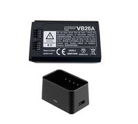 Lithium Battery ，Compatible For Godox VC26 VB26 VB26A DC， 3000mAh 21.6Wh USB Replacement Li-ion Battery Charger ，Compatible For Godox V860III V1 V850III Flash Speedlite(Battery And Charger)