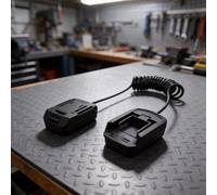 Lithium Ion Battery Adapter Extension for 18V Tools Provides Greater Freedom in Battery Location and Handling Dynamics