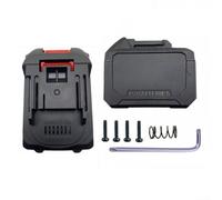 Lithium-Ion Battery Box for 18V and 21V Power Tools, Robust Plastic Storage Case with PCBA Bracket for Secure Organisation, Black Housing for Workshop and DIY Projects(B)