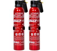 Lithium Ion Battery Fire Extinguisher 500ml - Firechief Aerosol Lith-Ex Extinguisher for Phones, Chargers, Laptops & Tablets (Pack of 2)