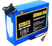 Lithium Ion Ebike Battery Pack 72V 20Ah with Charger, 20S4P for 1000W~3000W Electric Bicycle and Scooter Motors 72V 20AH,T+XT60