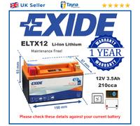 Lithium Motorcycle Battery Bike Motorbike ELTX12 Exide
