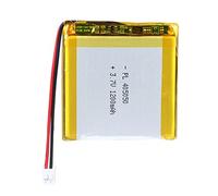 Lithium Polymer Battery 3.7V 1200mAh 405050 Lipo Rechargeable Battery Pack with JST Connector for Bluetooth Speakers, Wireless Earbuds, Portable Electronics
