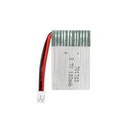 Lithium Polymer Battery 3.7V 180mAh 701723 20C Lipo Rechargeable Replacement Lithium Ion Battery Pack with PH2.0 Connector for X900 X901 RC Drone Aircraft Accessory