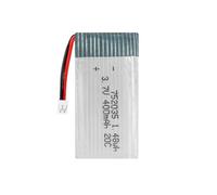 Lithium Polymer Battery 3.7V 400mAh 752035 20C Lipo Rechargeable Replacement Lithium Ion Battery Pack with PH2.0 Connector for RC Drone Aircraft Accessory