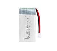 Lithium Polymer Battery 3.7V 500mAh 752540 25C Lipo Rechargeable Replacement Lithium Ion Battery Pack with XH2.54 Connector for X5C RC Drone Aircraft Accessory