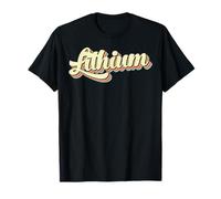 Lithium TShirt Retro Art Baseball Font Vintage T-Shirt