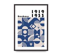 Lithobee - Bauhaus Style 3 - Printed Wall Art Design in Sizes A2, A3 & A4 Framed in a Stylish Quality Coloured Frame or Unframed (A2 Black Saw Cut Grain Frame)