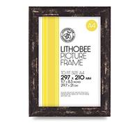 Lithobee - Brown Distressed Stylish Quality Coloured Frame comes in Sizes A3 & A4 Ideal for Home Bedrooms Living Rooms Offices and Framing Photographs, Prints and Artwork