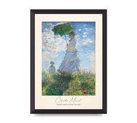 Lithobee - Claude Monet Madame Monet Her Son 1875 - Printed Wall Art Design in Sizes A2, A3 & A4 Framed in a Stylish Coloured Frame or Unframed (A3 Black Abraded Frame)