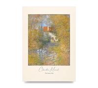 Lithobee - Claude Monet The Geese 1874 - Printed Wall Art Design in Sizes A2, A3 & A4 Framed in a Stylish Quality Coloured Frame or Unframed (A4 Unframed)