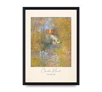 Lithobee - Claude Monet The Geese 1874 - Printed Wall Art Design in Sizes A2, A3 & A4 Framed in a Stylish Quality Coloured Frame or Unframed (A4 Black Brushed Frame)