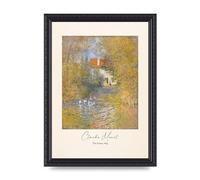 Lithobee - Claude Monet The Geese 1874 - Printed Wall Art Design in Sizes A2, A3 & A4 Framed in a Stylish Quality Coloured Frame or Unframed (A4 Black Ornate Frame)