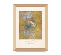 Lithobee - Claude Monet The Geese 1874 - Printed Wall Art Design in Sizes A2, A3 & A4 Framed in a Stylish Quality Coloured Frame or Unframed (A4 Gold Abraded Frame)