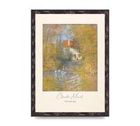 Lithobee - Claude Monet The Geese 1874 - Printed Wall Art Design in Sizes A2, A3 & A4 Framed in a Stylish Quality Coloured Frame or Unframed (A3 Brown Distressed Frame)
