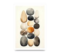 Lithobee - Collection of Natural Stones Art Print Home Wall Art Prints in Sizes A2, A3 & A4 Framed in a Stylish Quality Coloured Frame or Unframed - A2 Unframed